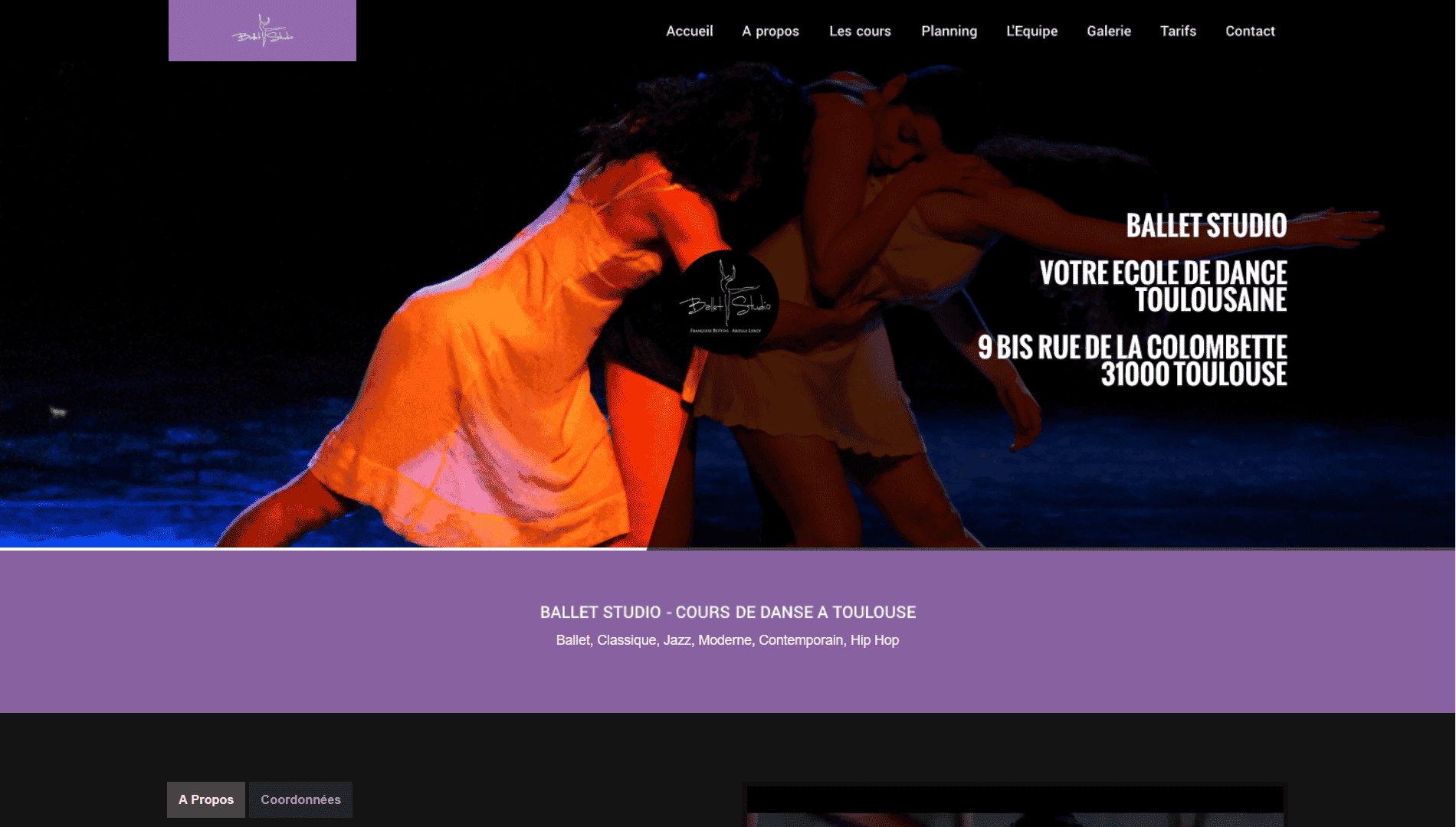 Ballet Studio Site Internet